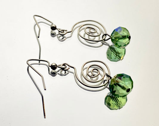 Swirling Glass Earrings