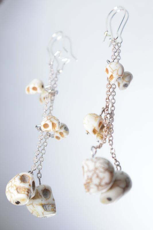 Skull Chain Earrings