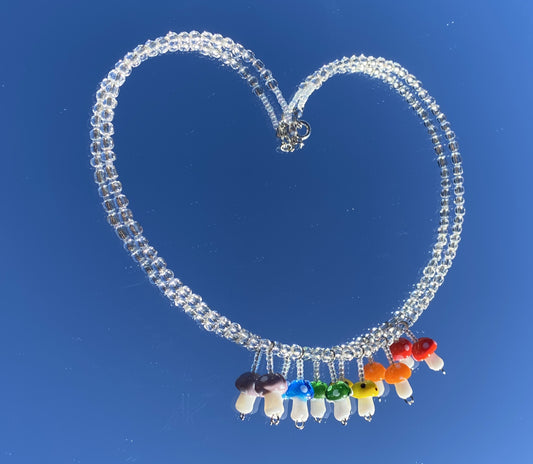 Rainbow Mushie Necklace