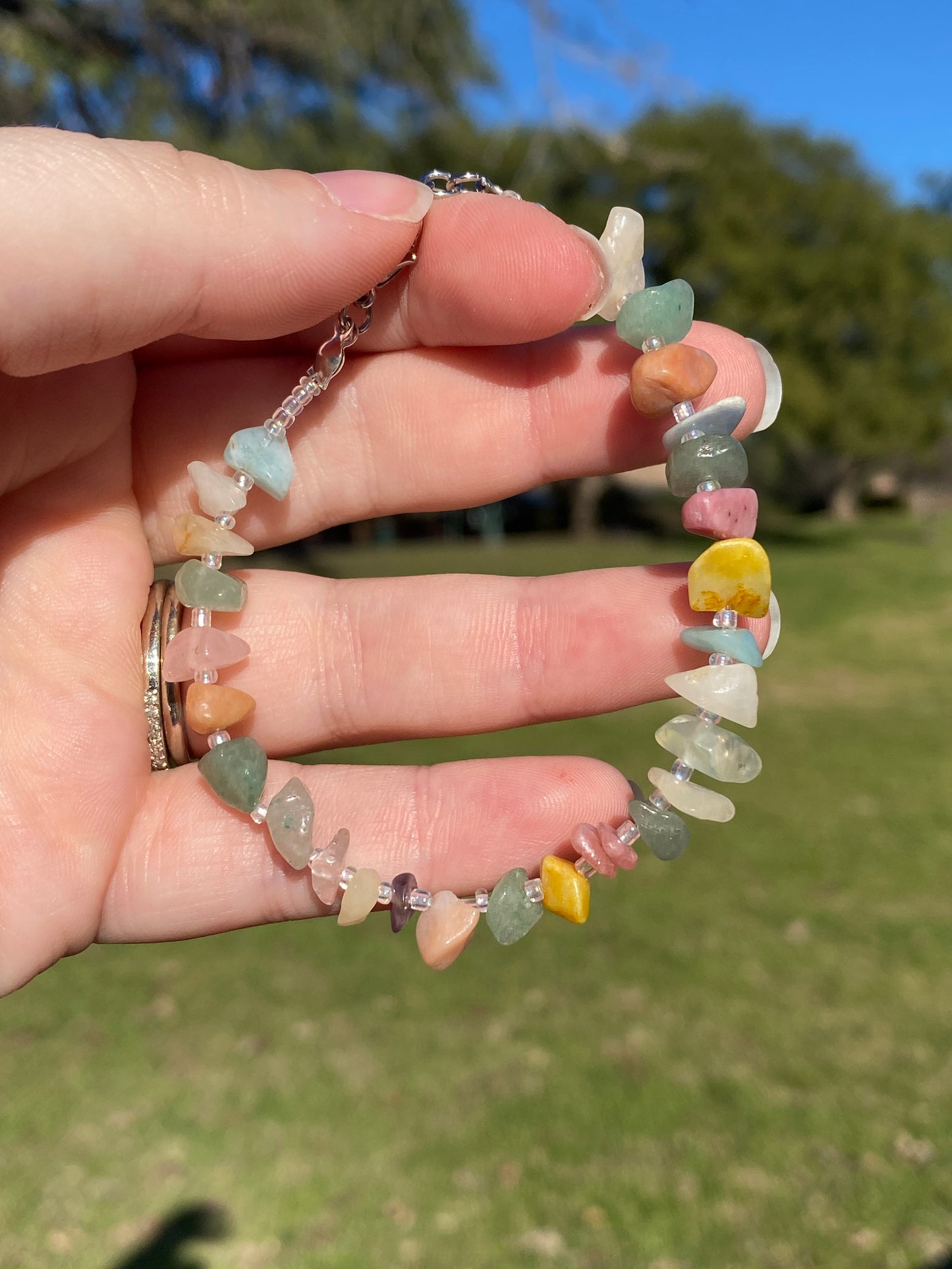 Gemstone Chip Bracelet