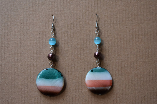 Layered Circle Drop Earrings