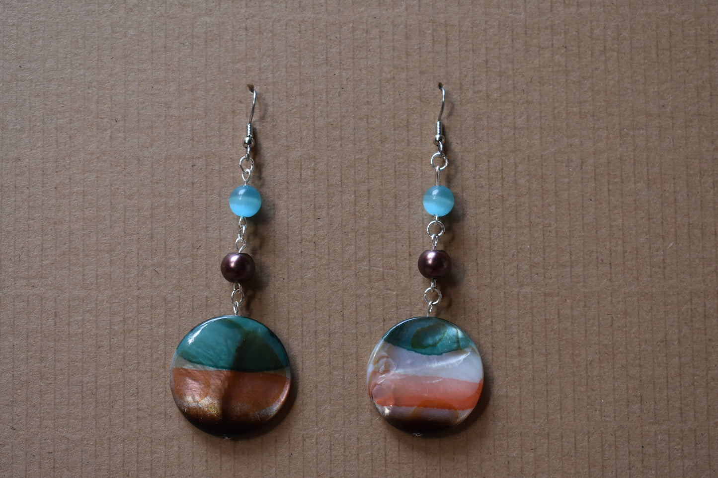 Layered Circle Drop Earrings