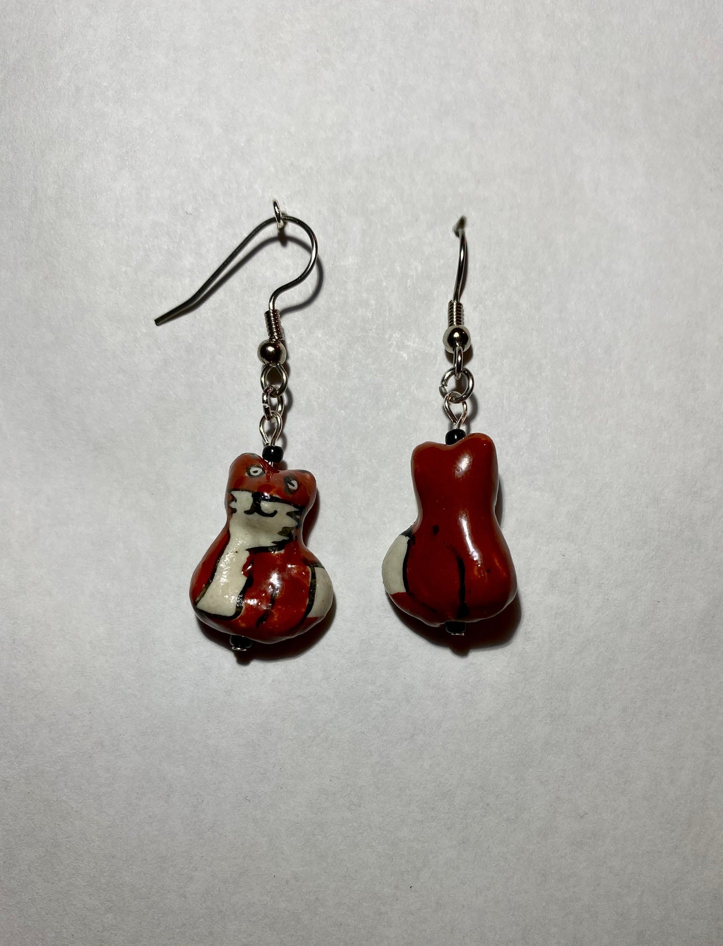 Ceramic Fox Earrings