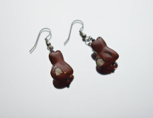 Ceramic Fox Earrings