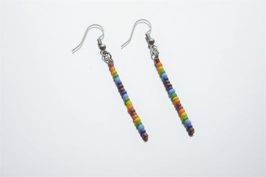 Long Rainbow String Earrings