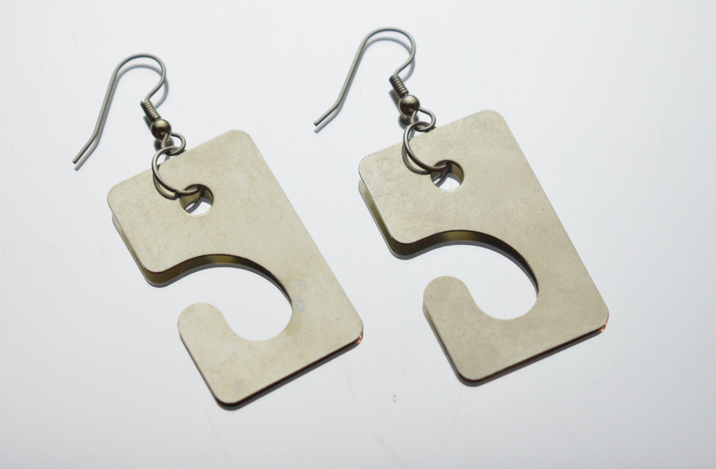 Abstract Silver Earrings