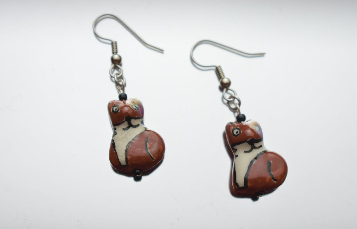 Ceramic Fox Earrings