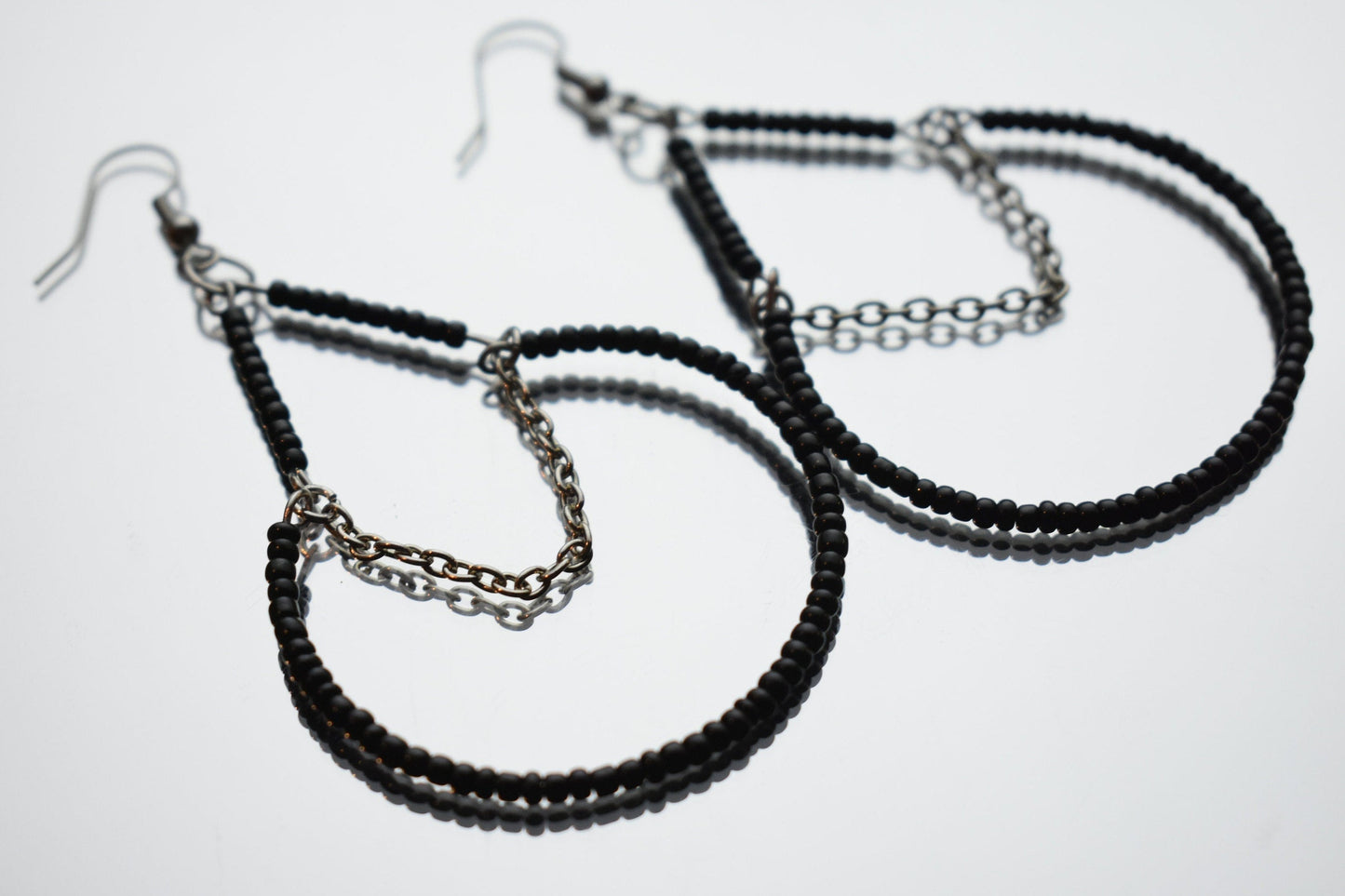 Black Teardrop Earrings