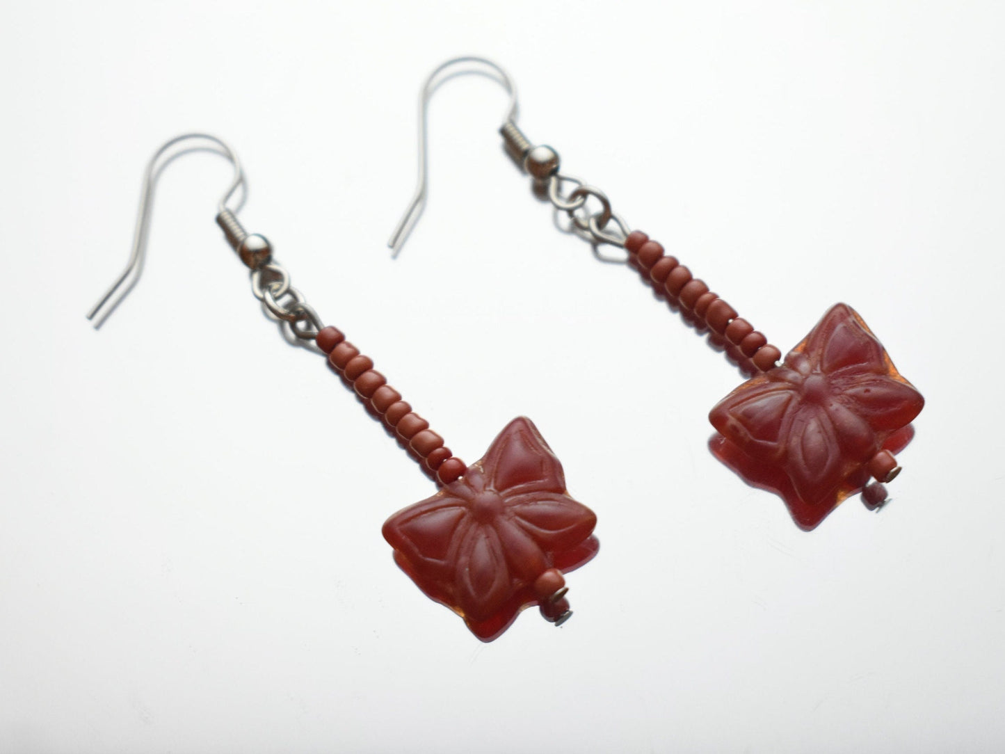 Ceramic Butterfly Bead Earrings