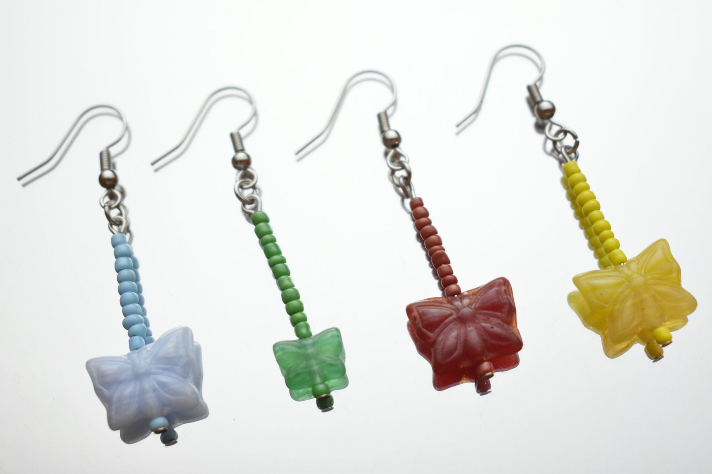 Ceramic Butterfly Bead Earrings