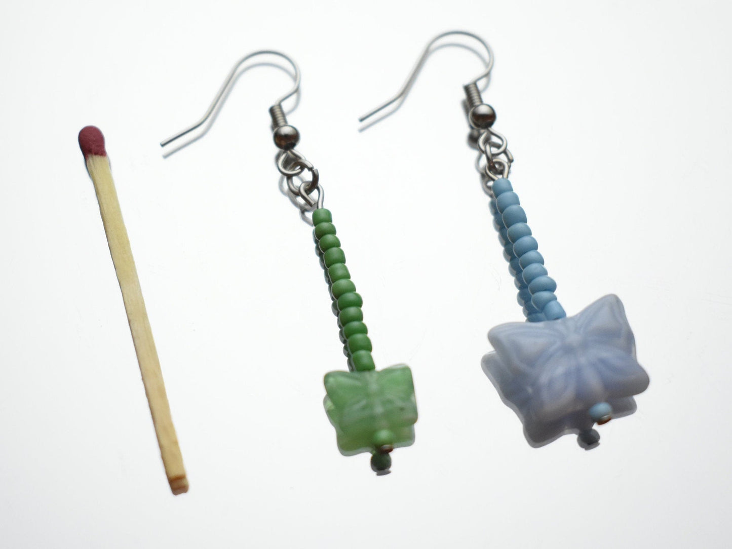 Ceramic Butterfly Bead Earrings