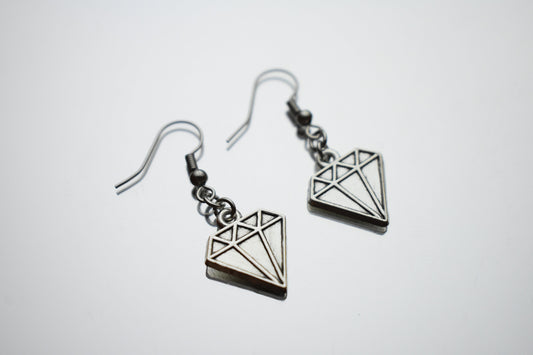 Diamond Charm Earrings