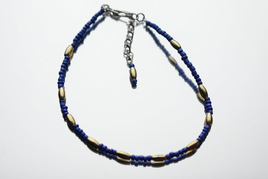 Silver and Blue Bracelet