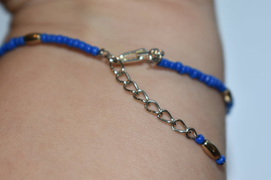 Silver and Blue Bracelet