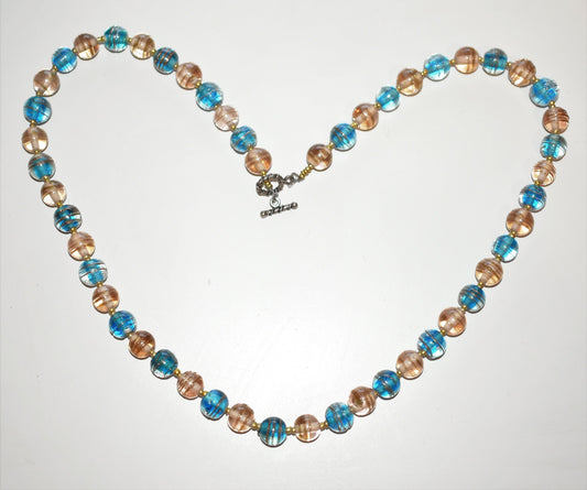 Pastel Gold Beaded Necklace