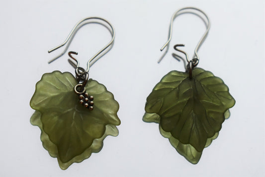 Wine Leaf Earrings