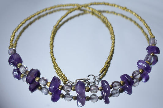 Golden Amethyst Necklace