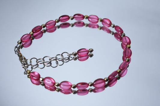 Pink Peony Bracelet