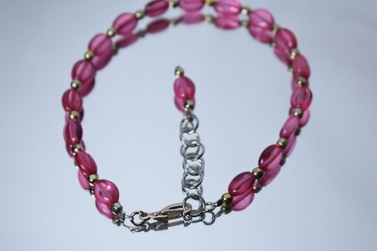 Pink Peony Bracelet