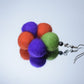 Halloween Felt Flower Earrings