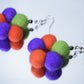 Halloween Felt Flower Earrings