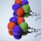 Halloween Felt Flower Earrings