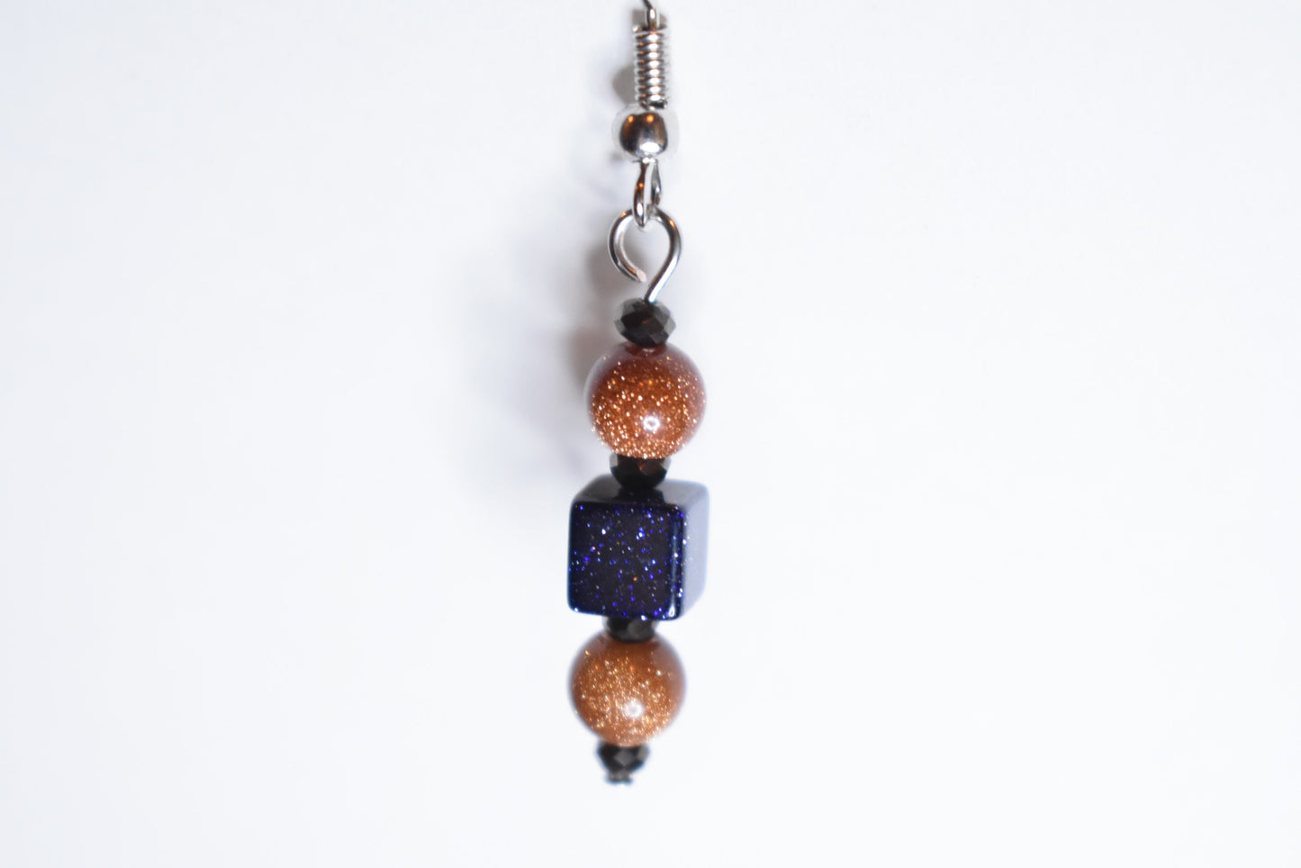 Halloween Goldstone Earrings