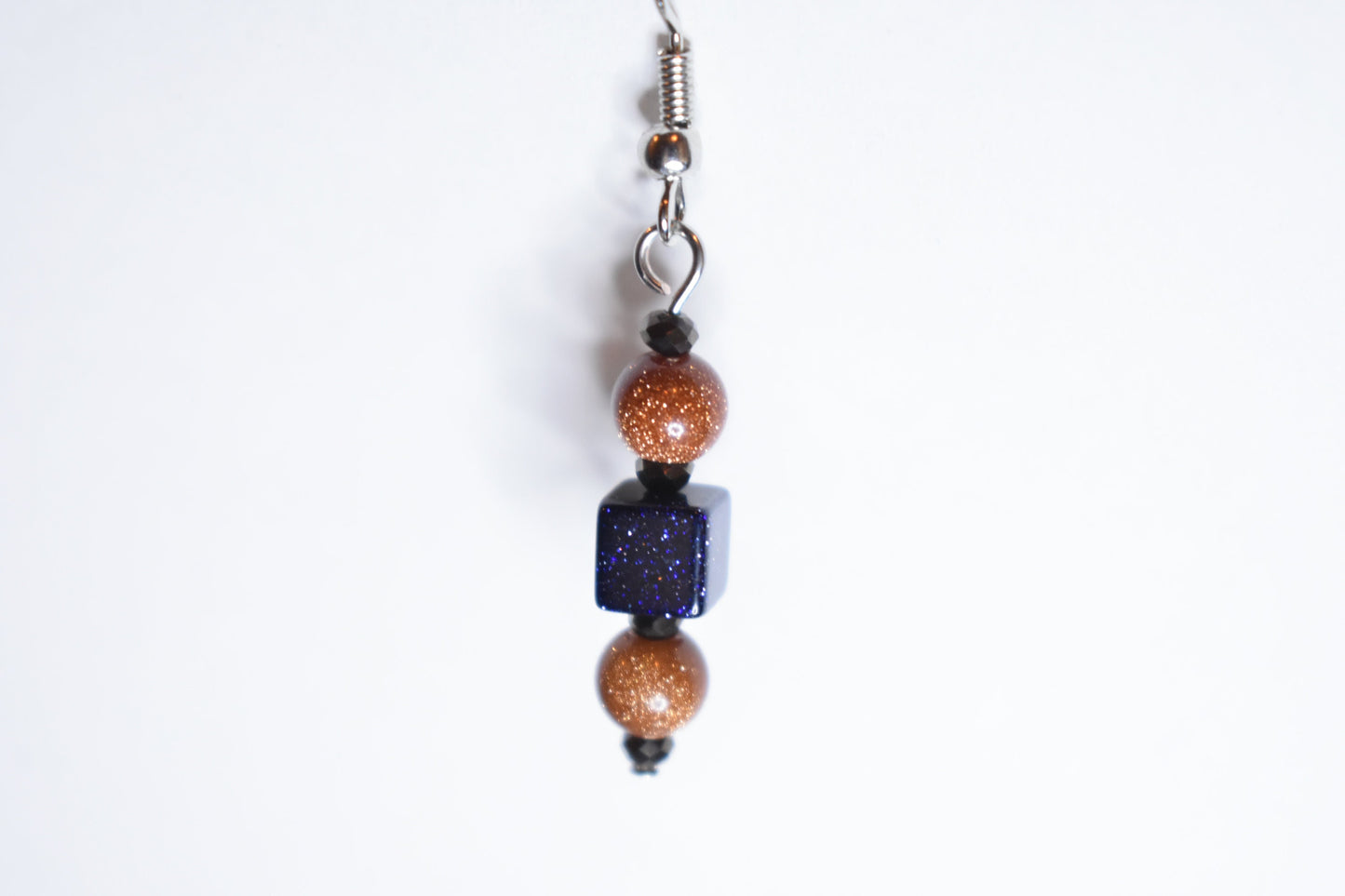 Halloween Goldstone Earrings