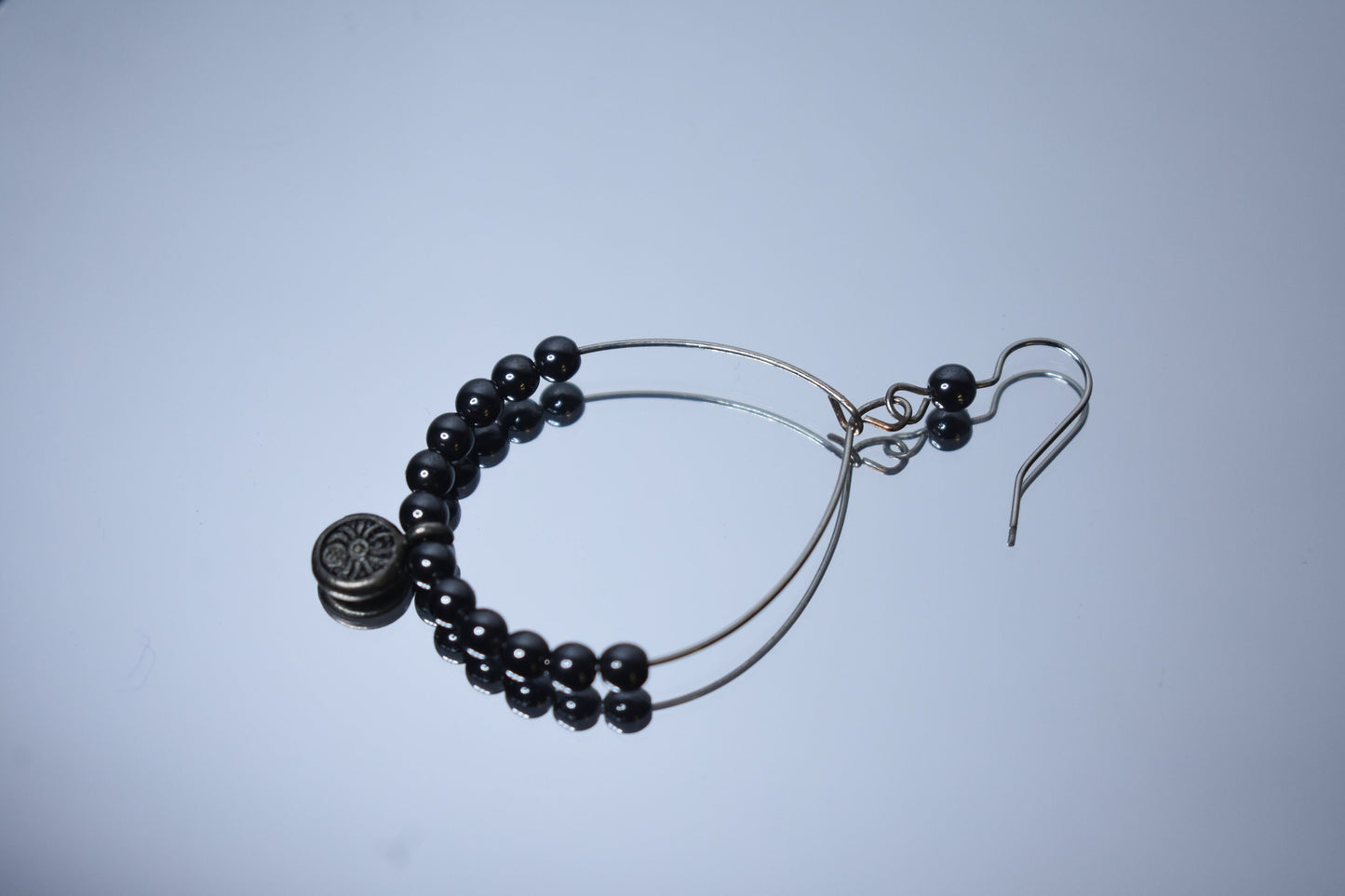 Hematite Spider Hoops