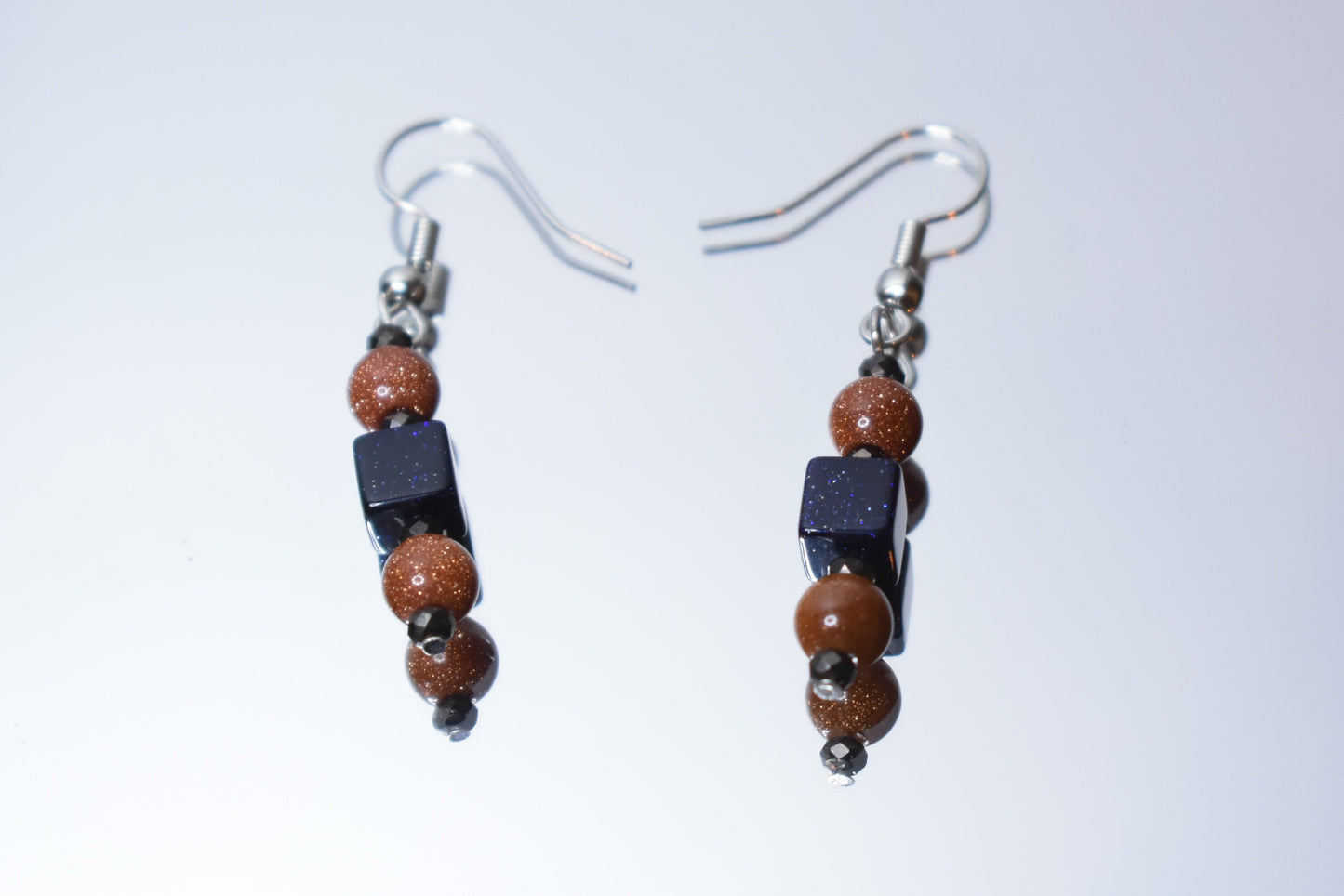 Halloween Goldstone Earrings