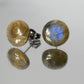 Circle Labradorite Earrings