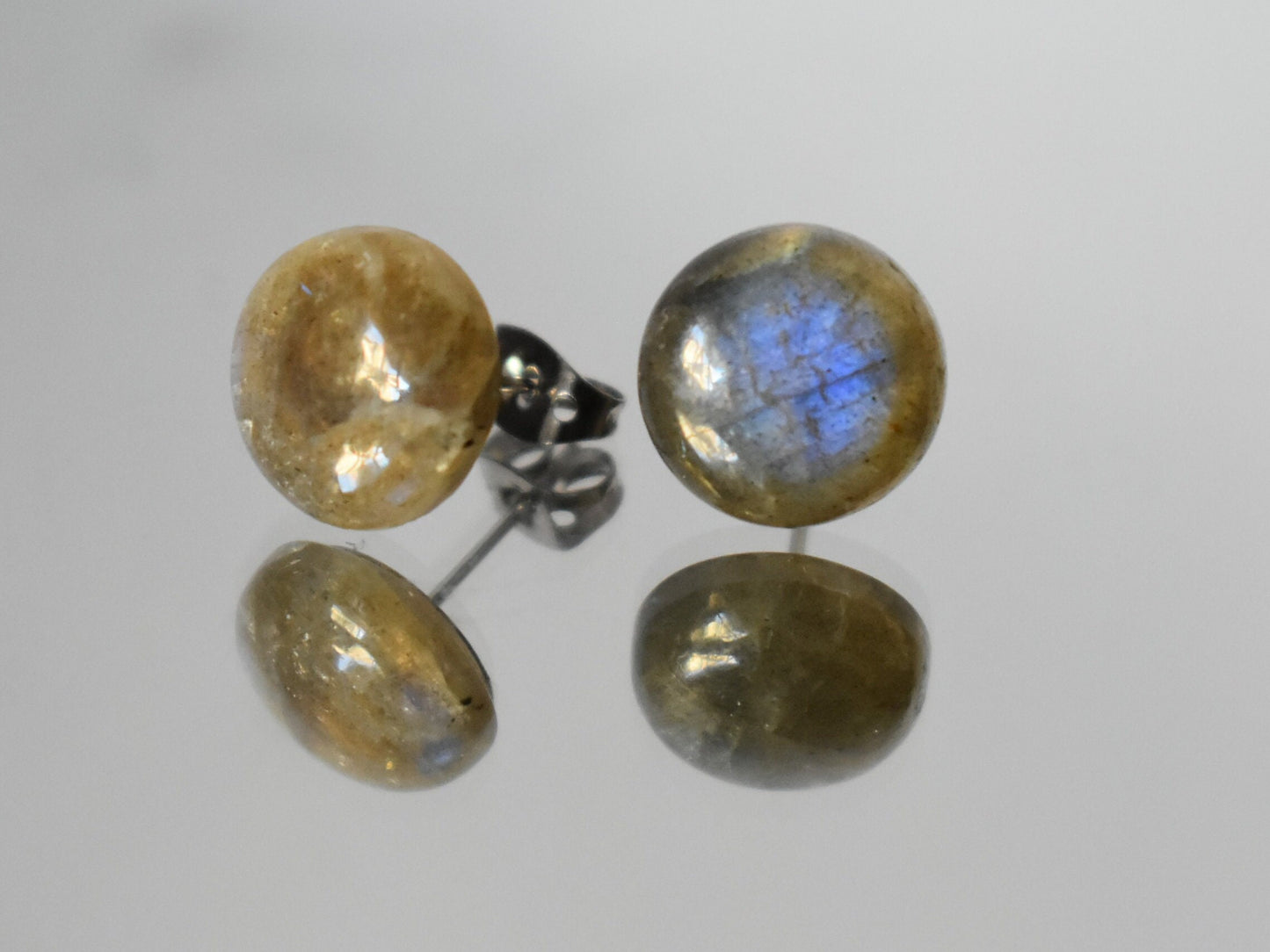 Circle Labradorite Earrings