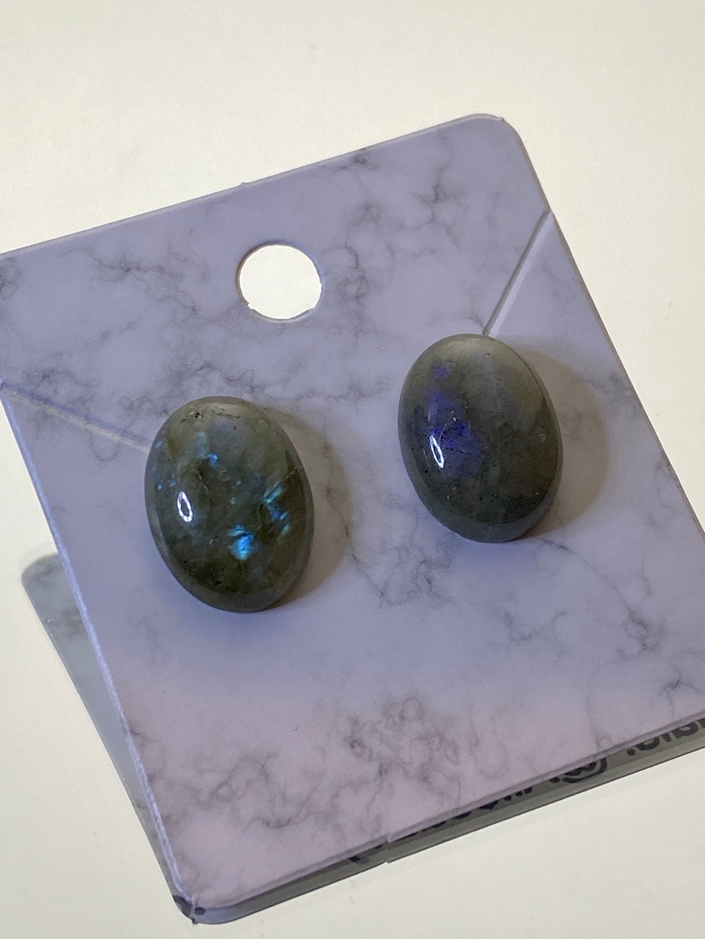 Oval Labradorite Earrings