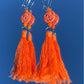 Pumpkin Fringe Earrings