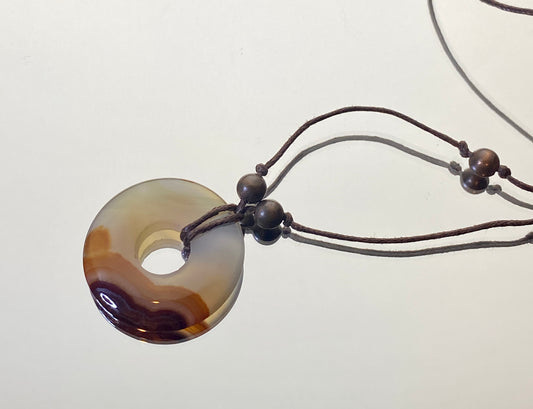 Agate Disk Necklaces