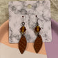 Leather Leaf Earrings