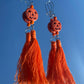 Pumpkin Fringe Earrings