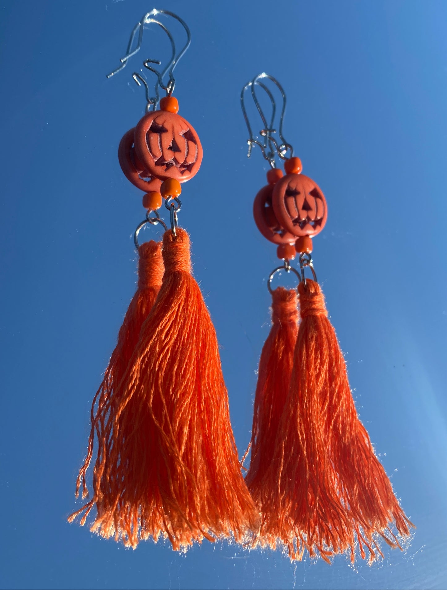 Pumpkin Fringe Earrings