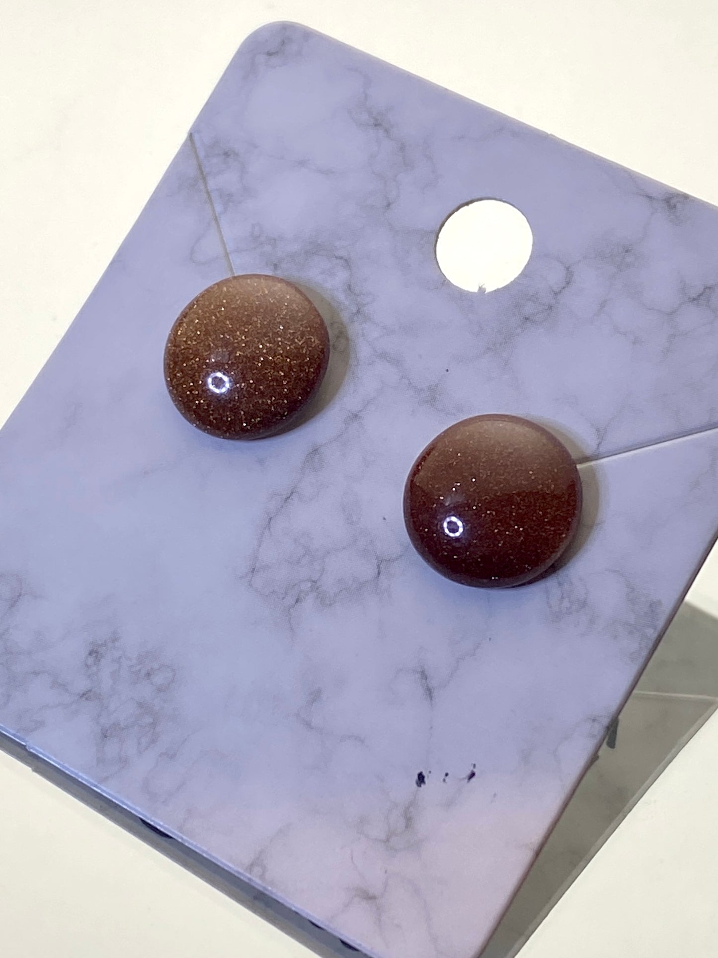 Circle Goldstone Earrings