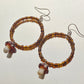 Beaded Mushroom Hoops